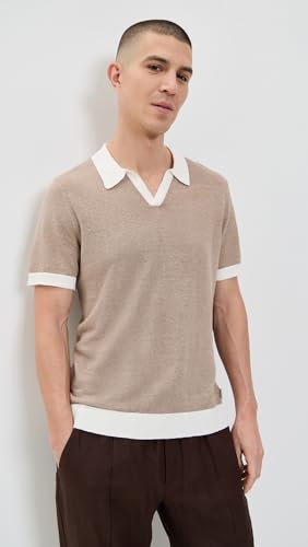 Men's Linen Johnny Collar Polo Sweater2