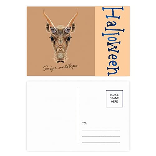 Cartes postales Halloween marron pour invitation soirée lot de 20 Saiga Antelope