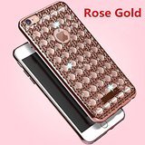 iPhone 6 Plus/6S Plus Case, Inspirationc® Soft Slim Electroplated Transparent Crystal TPU Diamond Rhinestone Sparkle Beauty Case Cover for iPhone 6 Plus/6S Plus 5.5 Inch--Rose Gold