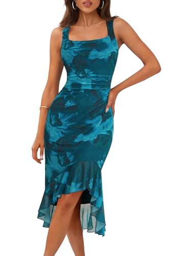 MEROKEETY Women's 2026 Summer Floral Bodycon Dress...