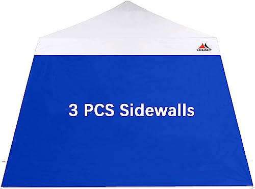 SCOCANOPY SideWall for 10x10ft Slant Leg Canopy Frame 3 Pack SunWall Only (Blue)
