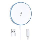 Magnetic Wireless Charger 15w Apple Mag-Safe Charger for iPhone 17 Pro Max/17 Pro/17Air/17/16/15/14/13/12 Series AirPods Series LED Magnet Charging Pad Mag Safe Charger with Dual Charging Ports