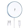 Magnetic Wireless Charger 15w Apple Mag-Safe Charger for iPhone 17 Pro Max/17 Pro/17Air/17/16/15/14/13/12 Series AirPods Series LED Magnet Charging Pad Mag Safe Charger with Dual Charging Ports