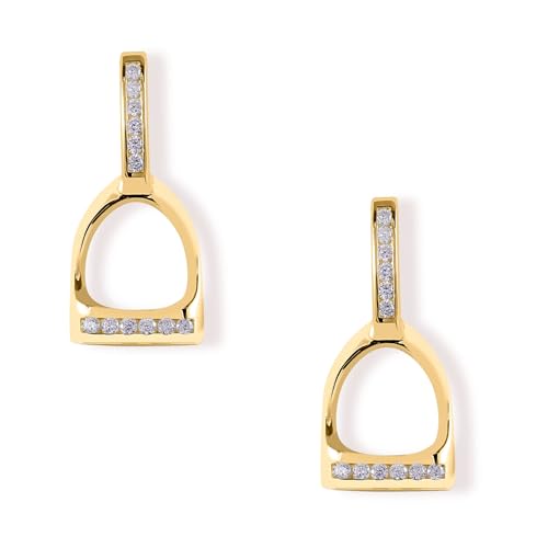 Elegant Stirrup & Horsebit Stud Earrings in Silver or 18K Gold Plated over 925 Sterling Silver Filled – Hypoallergenic & Lightweight. Horse Jewelry Gift