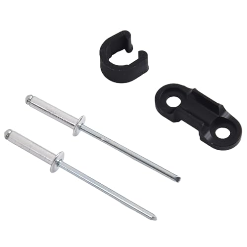 Violiica Abrazadera guía de cable de freno de aleación de aluminio para bicicleta de carretera, para línea de freno de 6,3 mm, incluye base de rosca, hebilla C de plástico y pernos