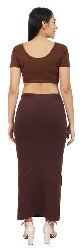 Image of Lycra Blend Cotton Saree Shapewear Petticoat for Women and Girls, Skirts Shapewear Dress for Saree