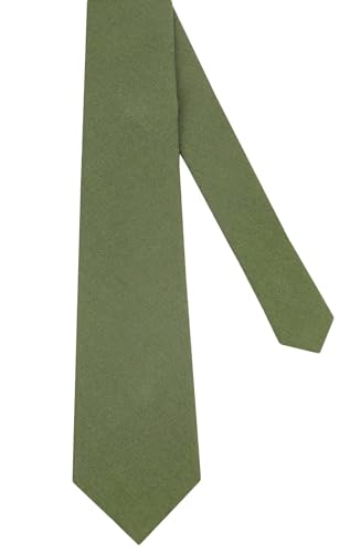 Image of Mens Solid Linen Ties - Slim Pattern Necktie for Men Wedding Groomsmen
