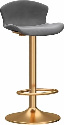 Chaise rotative grise pour îlot de cuisine et comptoir surélevé