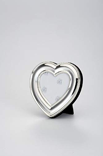 Silber verschenken Fotorahmen Herz glatt poliert 6,0 x 6,0 cm versilbert...