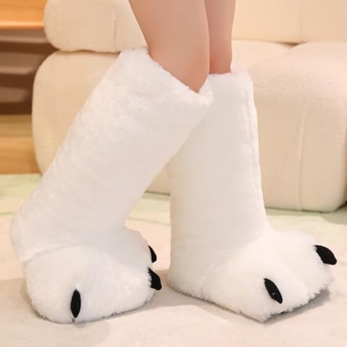 Pantoufles en forme de pattes d'animaux chaudes pour hiver - 8