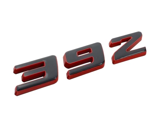Image of Pair Set 392 Front Right Door Side Badge Nameplates Emblem Self-Adhesive Decals Sticker (Red Black)