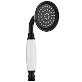 Biveah - Cabezal de ducha de mano de bronce aceitado, varita de ducha de teléfono de alta presión para reemplazo de grifo de bañera con patas de garra, KHB021ORB