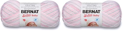 Image of Bernat Softee Baby Yarn, Ombre, 4.25 oz, Gauge 3 Light, Pink Flannel (Pack of 2)