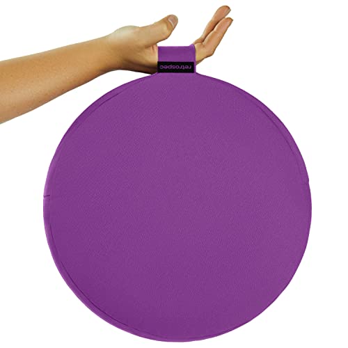 Image of Retrospec Sedona Zafu Meditation Cushion Filled w /Buckwheat Hulls - Yoga Pillow for Meditation Practices - Machine Washable 100% Cotton Cover & Durable Carry Handle, Round