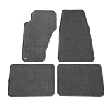 Floor Mat Compatible with 1999-2004 Jeep Grand Cherokee, Front & Rear Gray/Grey 4PC Nylon Car Floor Carpets Carpet Liner by IKON MOTORSPORTS, 2000 2001 2002 2003