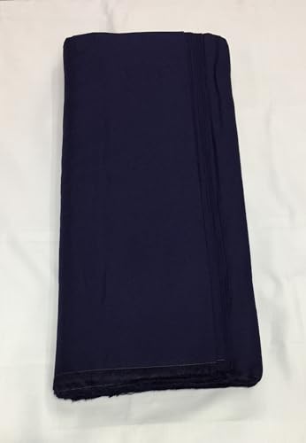 Image of BKRKJ Women's Rayon Cotton Unstitched Fabric by Meter for Sewing Suit Salwar Chudidar Patiyala Kurti Shirt Kameez Blouse Kurta Pyjama (4 Meter, Navy Blue)