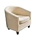 DZYP 2 Pezzi Copripoltrona Club in Velluto Elasticizzato, Fodere Coprisedia Poltrona da Cocktail Chesterfield Tullsta 1 Posto Tub Chair Copridivano per Bar Soggiorno Reception (Beige Chiaro)