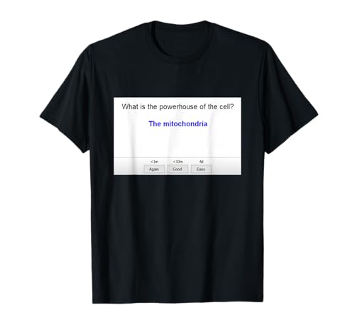 Anki Flashcard Flashcards Mitochondria Is The Powerhouse T-Shirt