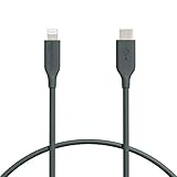 Amazon Basics USB-C to Lightning Cable Cord, MFi Certified Charger for Apple iPhone 11/12, iPad, Midnight Green, 6-Ft