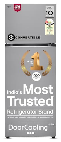 Image of LG 466 L, 1 Star, Convertible, Door Cooling+, Smart Inverter Compressor, AI ThinQ Wi-Fi, Frost Free Double Door Refrigerator (GL-T492NPZR.DUM, Shiny Steel, Express Freeze & Multi Air Flow)