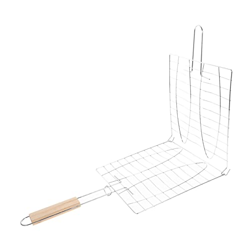 Abaodam 1Pc Bbq Fish Basket Multi Functional Grilling Basket for Outdoor Bbq High Grade Material Cooking Area for Fish Meat and Vegetables for Bbq Parties