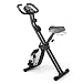 Ultrasport F-Bike Heavy, cycle trainer, fitness bike LCD training computer, cyclette pieghevole, peso massimo utente 130kg, misurazione delle pulsazioni, 8 livelli di resistenza, porta asciugamano