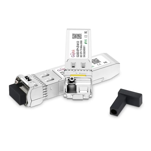Image of 1 Pair 10GBASE-BX80-UD BiDi SFP+ Module, TX-1490nm /1550nm, RX-1550nm /1490nm 80km DDM Simplex LC SMF Optical Transceiver Networking Mini Gbic for Brocade 10G-SFPP-BXU-80K / 10G-SFPP-BXD-80K