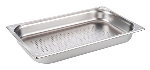 APS 81907 GN 1/1 Behälter perforiert, rostfreier Gastronormbehälter Edelstahl, Abmessungen 325 x 530 mm/Höhe 65 mm