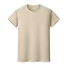 Produktbild Herren-Rundhalsausschnitt Volltonfarbe T-Shirt Sommer Baumwolle Hemd grundiert kurzärmelige Herrenmode halb Ärmel DIY Kleidung Kultur Shirt (3) (Color : Gray, Size : L)
