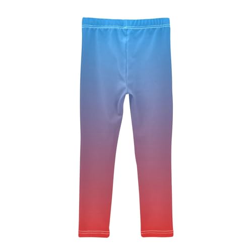 J JOYSAY Cyan Blue Teal Gradient Girls Leggings Girls' Jersey Legging Pants2