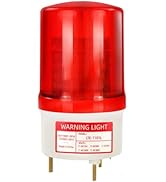Amazon.co.jp: 回転灯 【 赤 LED 100V 対応 音あり 90db 】 非常信号灯