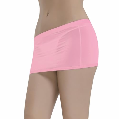 Lejafay Women's Mesh See Through Stretch Club Lingerie Micro Skirt Sheer Nightwear Mini Skirts2