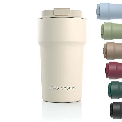 Zoku Tazza Termica Da Viaggio 400 Ml – Acciaio Inox Isolato Sottovuoto – Colore Marmo Verde, Tenuta A Prova Di Perdite