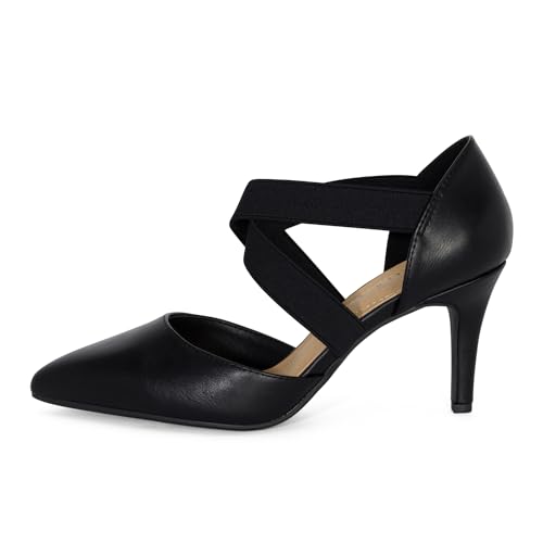 STYLISH S BOGO ~ Womens Pointed Toe Elastic Criss Cross Strap High Heel Dress Pumps2