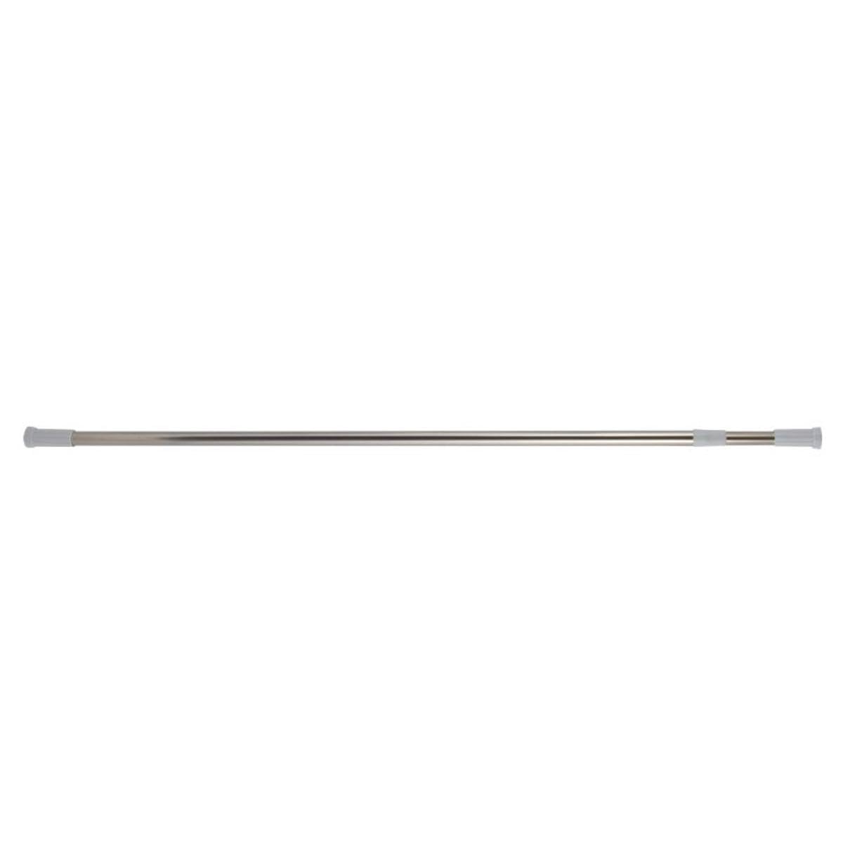 Spirella - Barra para Cortina de Ducha (Acero Inoxidable Cromado, expansible de 75 a 125 cm, diámetro de 12,7 mm, Acabado Brillante)