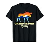 parco nazionale del grand teton moose wyoming grand tetons maglietta