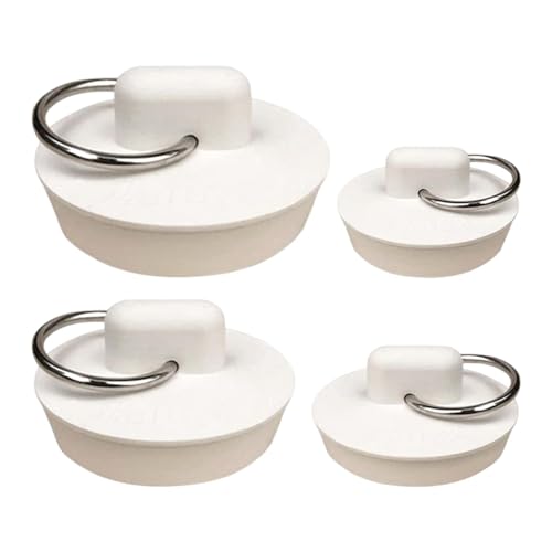4 Pcs Universal Sink Plug, Sink Plug Replacement, Rubber Bath Plugs, Bath Plug Replacement, Kitchen Sin-k Stopper with Hanging Ring for Bathtub, Bathroom(4 Sizes)