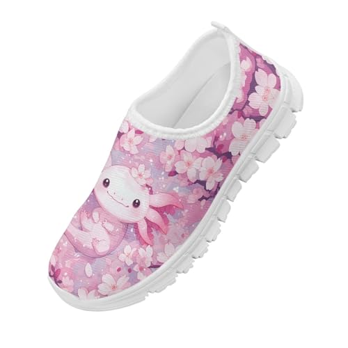 Girls Axolotl Slip On Shoes Pink Kids Athletic Shoes Girls Size 11 Trendy Sneakers Girls' Grade School Tennis Training Shoes2