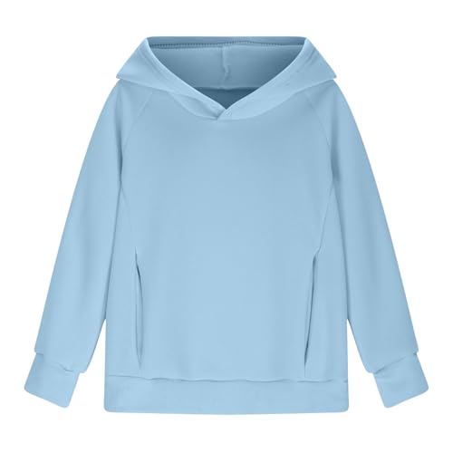 Hoodies For Teen Girls Long Sleeve Oversized Tops Fall Pullover Sweatshirt 5-14 Years Kids Solid Color Clothes4