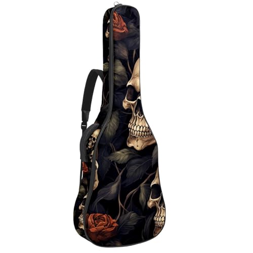 Sac pour guitare électrique et basse avec motif tête de mort Halloween