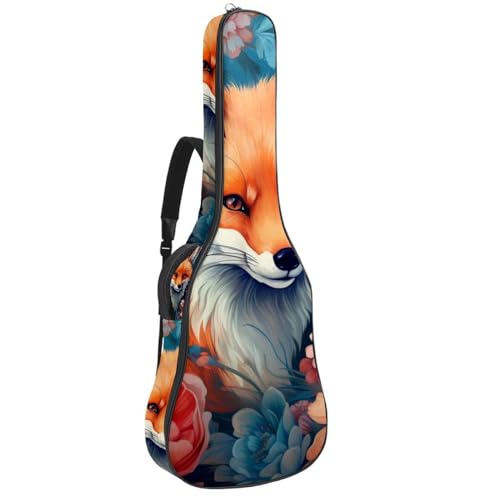 Sac pour guitare étanche à motif renard, l'allié des musiciens nomades en ville