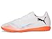 Puma Men's Future Play Turf Trainer Soccer Cleats, White-Black-Glowing Red AH25, 9.5