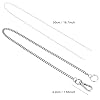 welsberg 2 Stuck Schlüsselanhänger 50 cm Brieftasche Kette, Hosenkette aus Edelstahl, Silber Gliederkette für Männer Frauen mit Karabinerhaken und Schlüsselring #2