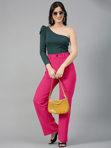 Image of Mehrang Trousers for Women, Formal Pants for Women, Straight Fit Pants