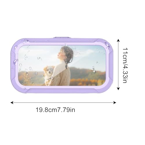 Soporte para teléfono para espejo de baño impermeable y regulable de pared 5