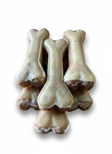 Kaureks Natur Hundeleckerlies, Kauknochen gefüllt mit Ochsenziemer 12cm 6 STK., wie Rinderkopfhaut, Rinderhaut, Rindknochen, Kauartikel