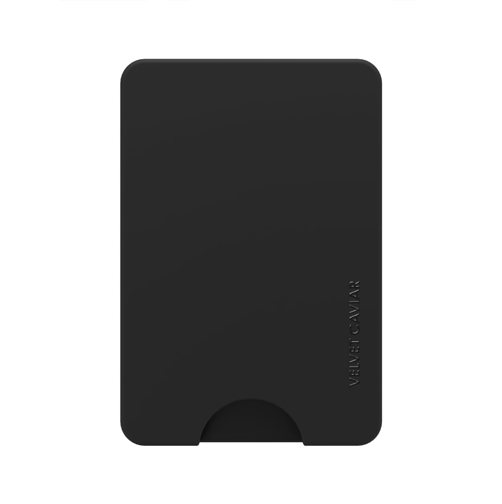 VELVET CAVIAR compatible with MagSafe Wallet - Magnetic Card Holder Wallet for iPhone 15/14/13/12 or Phone Cases compatible with MagSafe - Black (