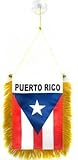 AZ FLAG BANDERIN de Puerto Rico 15x10cm con Ventosa - BANDERINA PUERTORRIQUEÑA 10 x 15 cm para Coche