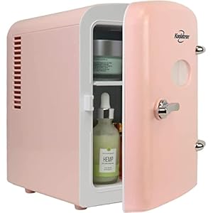 Koolatron Retro 4L 6 Can Portable Mini Fridge Compact Refrigerator for Bedroom Skincare Cosmetic Beauty Personal Cooler…