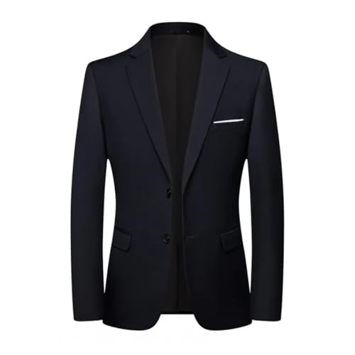 Men's Four-Season Slim-Fit Solid Color Suit Jacket Business Single-Breasted Blazer3